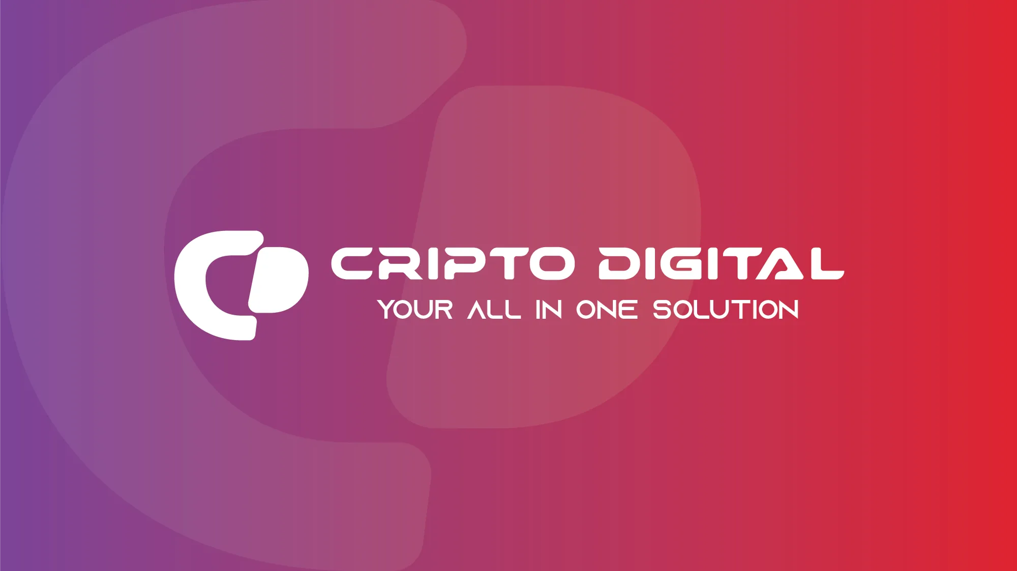 Cripto Digital logo in white on a purple to red gradient